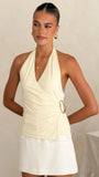 Brylen Halter Neck Top Butter