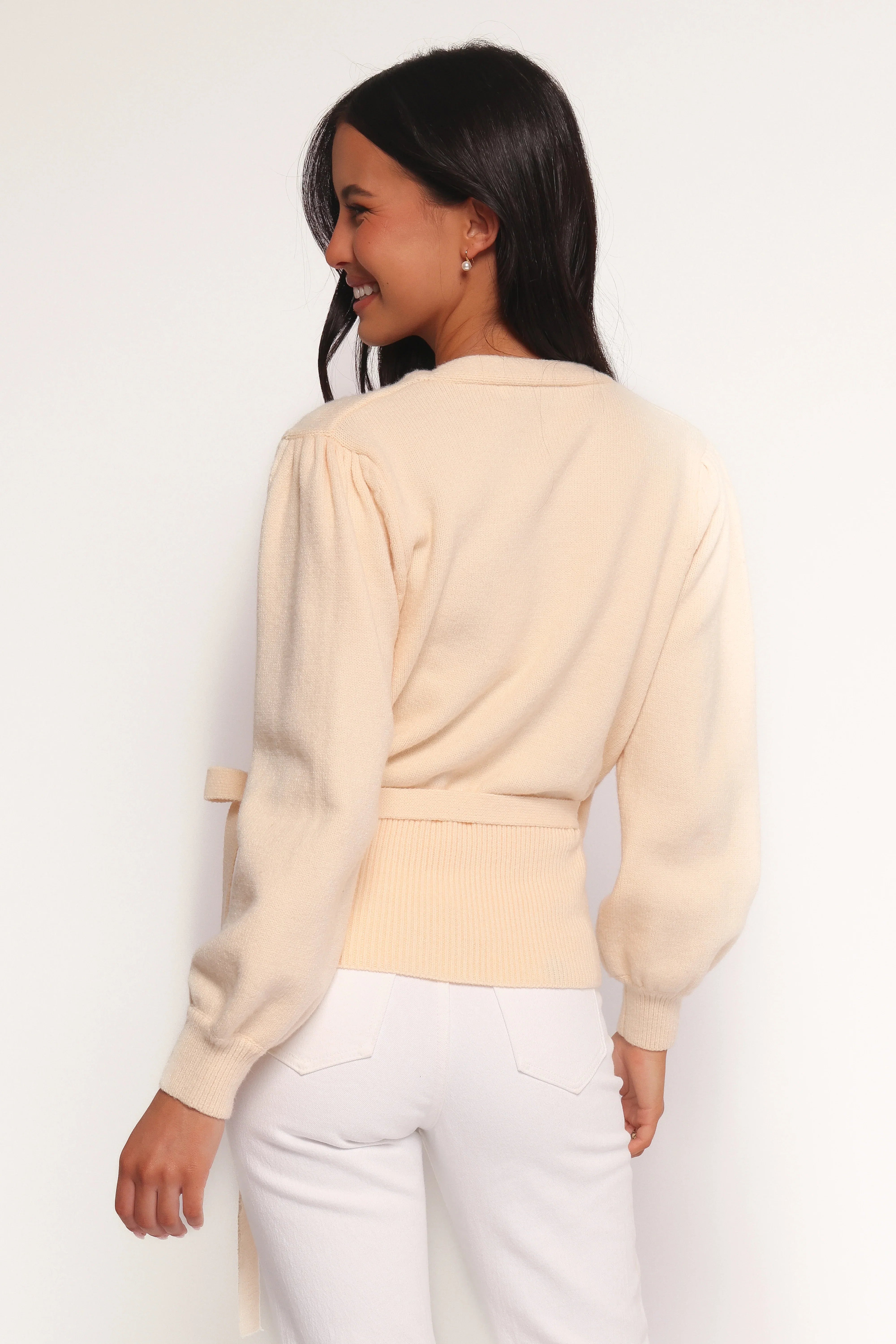 Abbey Ballet Wrap Cardigan Cream