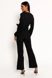 Solange Plisse Jumpsuit Black