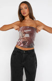 Make It Real Strapless Sequin Bustier Floral Shadows