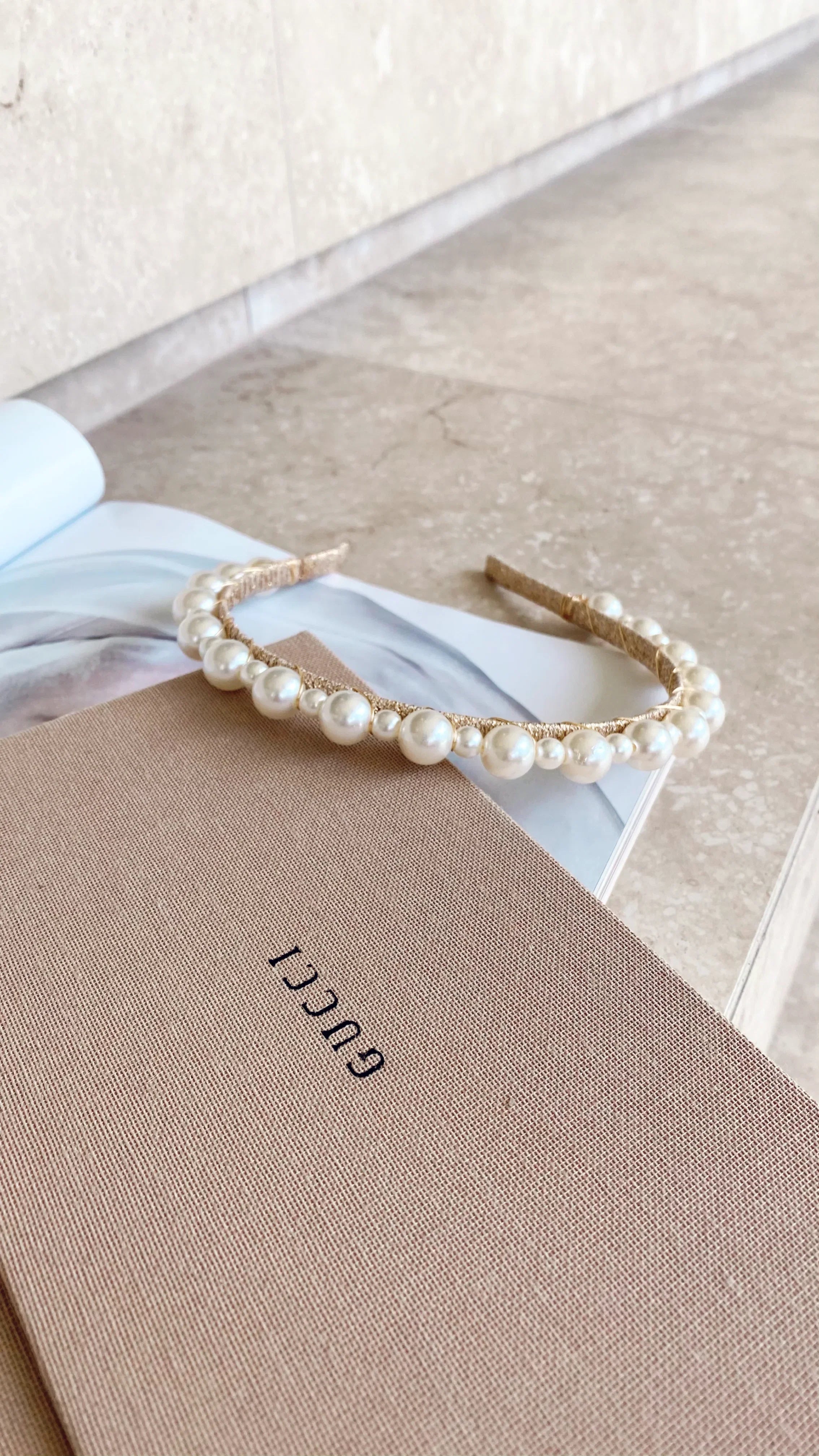 Pearla Headpiece Pearl Gold