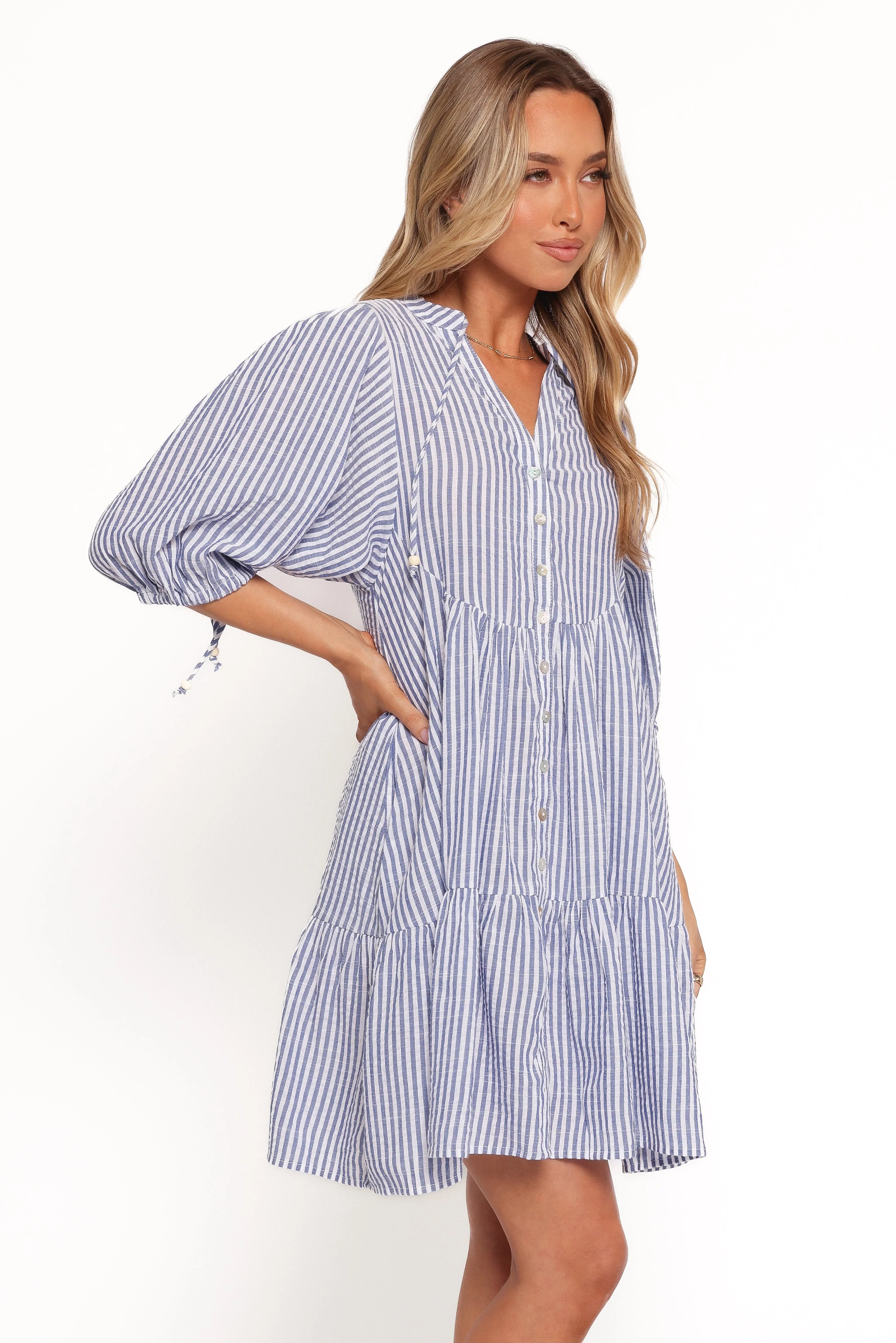 Arden Mini Dress Blue Stripe