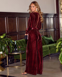 Love One Another Velvet Pocketed Cutout Back Jumpsuit
