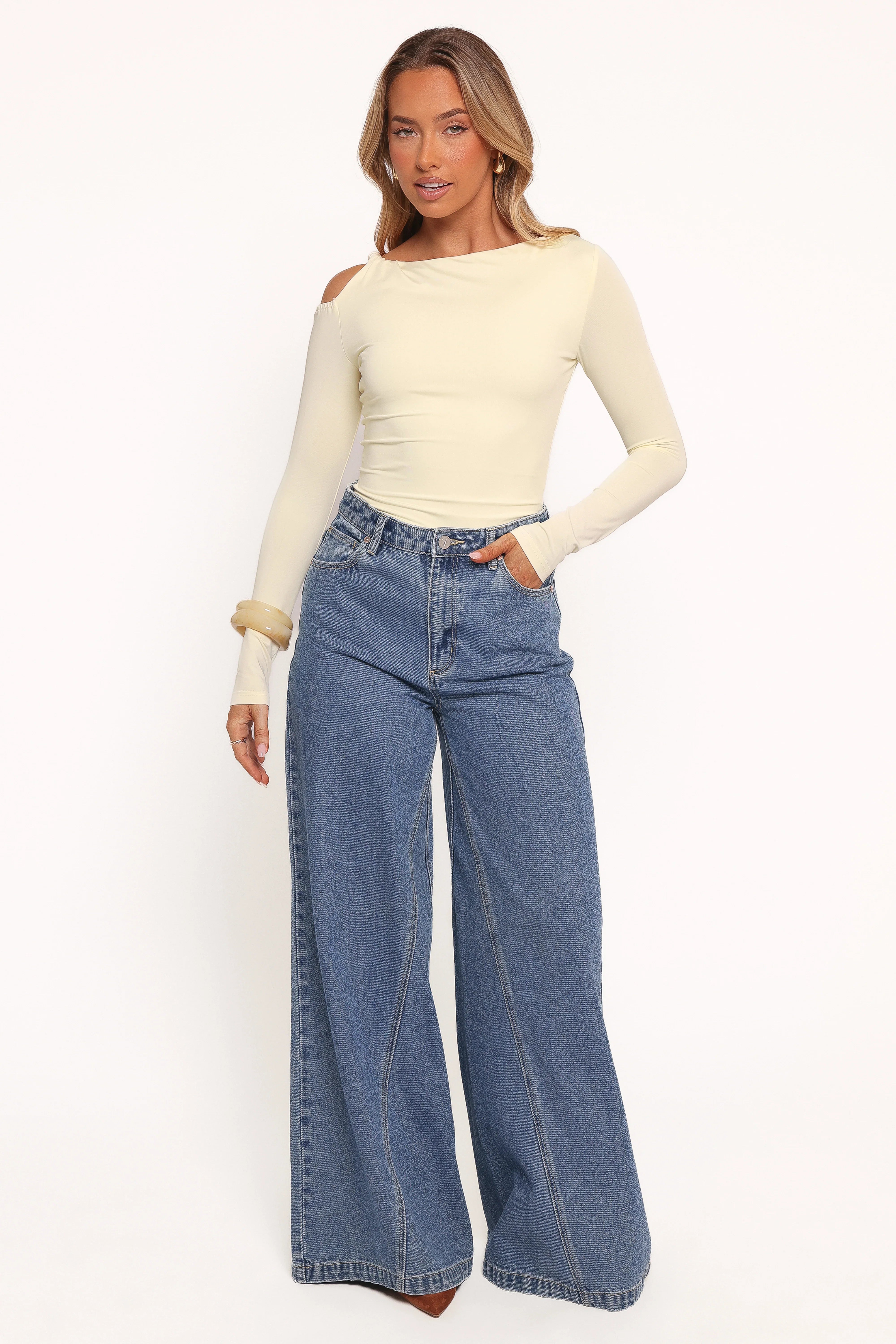 Darma Long Sleeve Top Pale Yellow