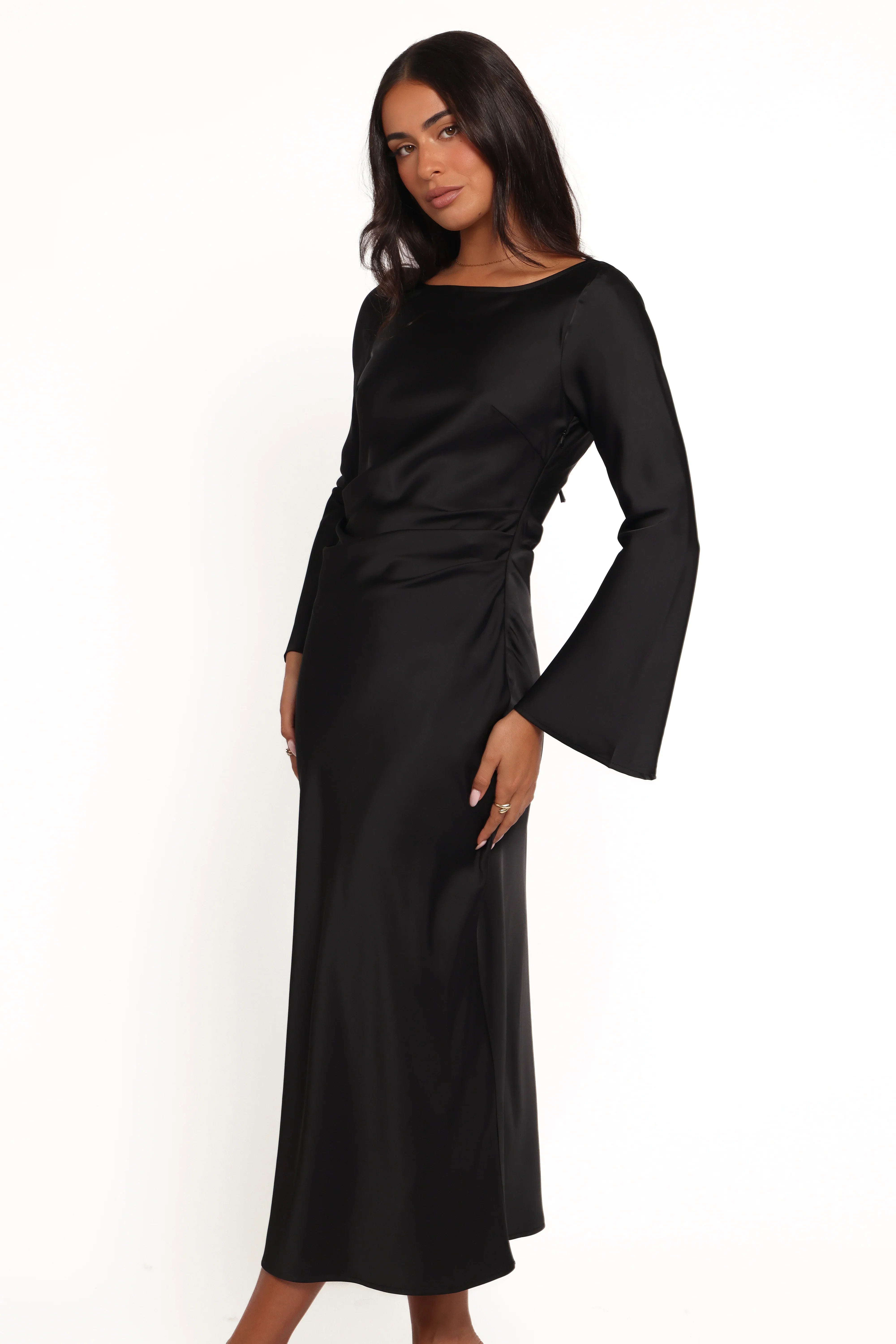 Kalyssa Long Sleeve Maxi Dress Black