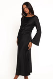 Kalyssa Long Sleeve Maxi Dress Black