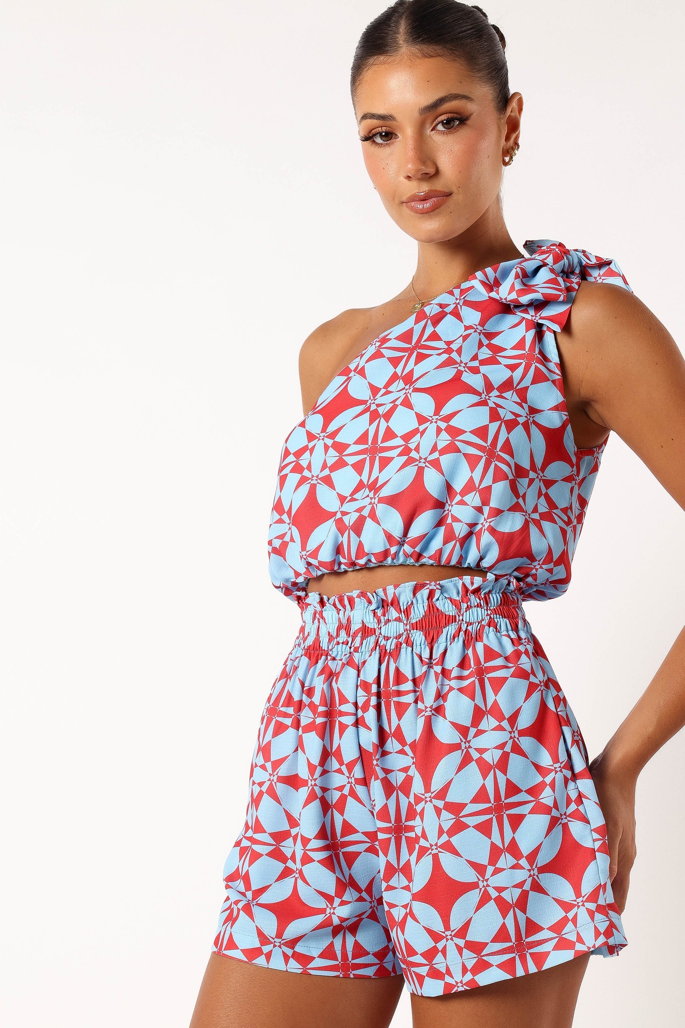Gretel Short Set Blue Red