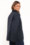Lynly Quilted Barn Jacket Navy