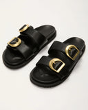 Tayo Raffia Flat Sandals