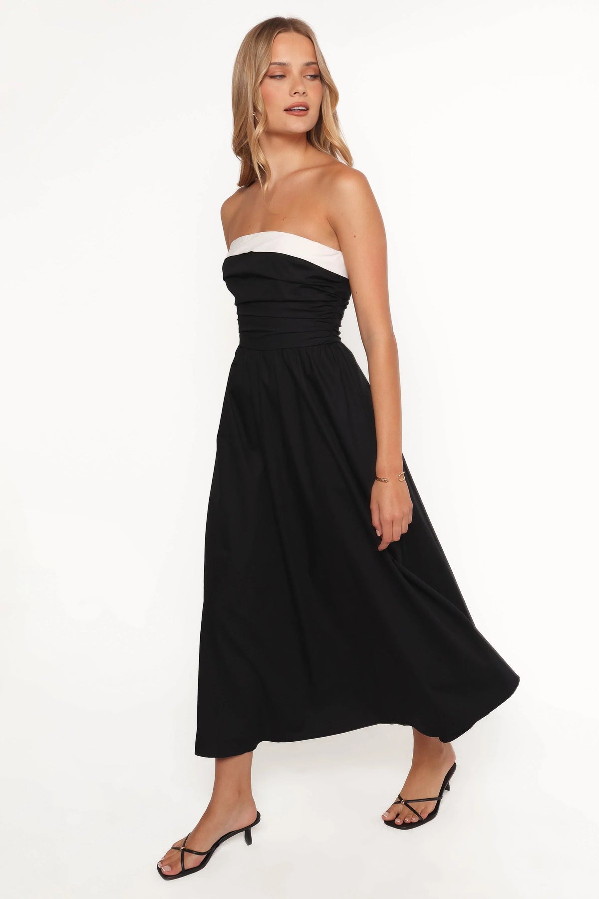Marais Strapless Midi Dress Black