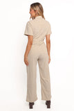 Mikia Jumpsuit Cream Brown