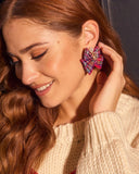 Honeyed Oak Plaid Bow Earrings