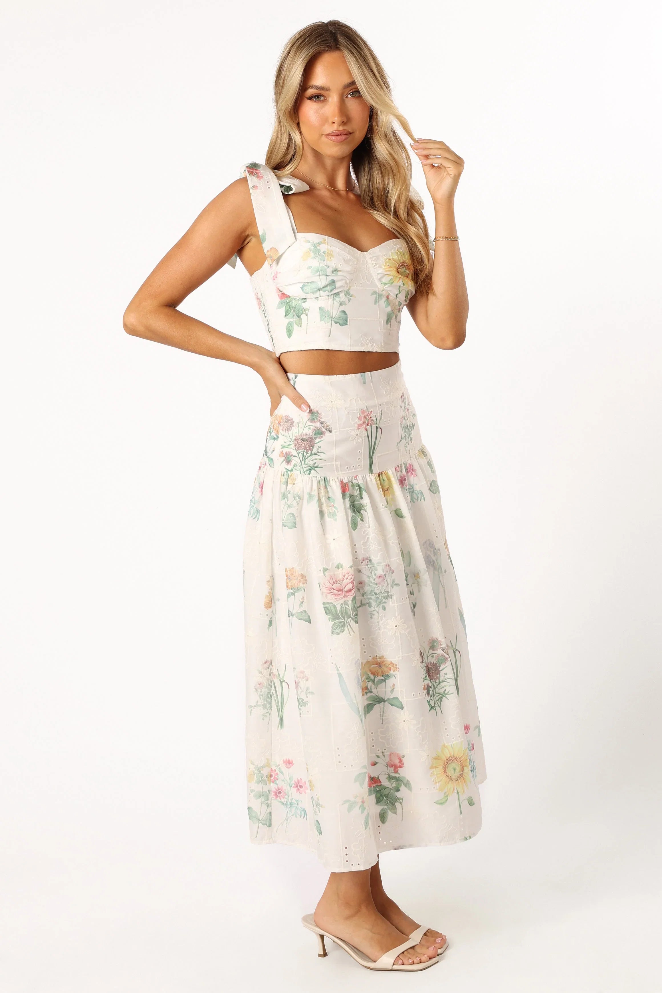 Kara Two Piece Set White Floral