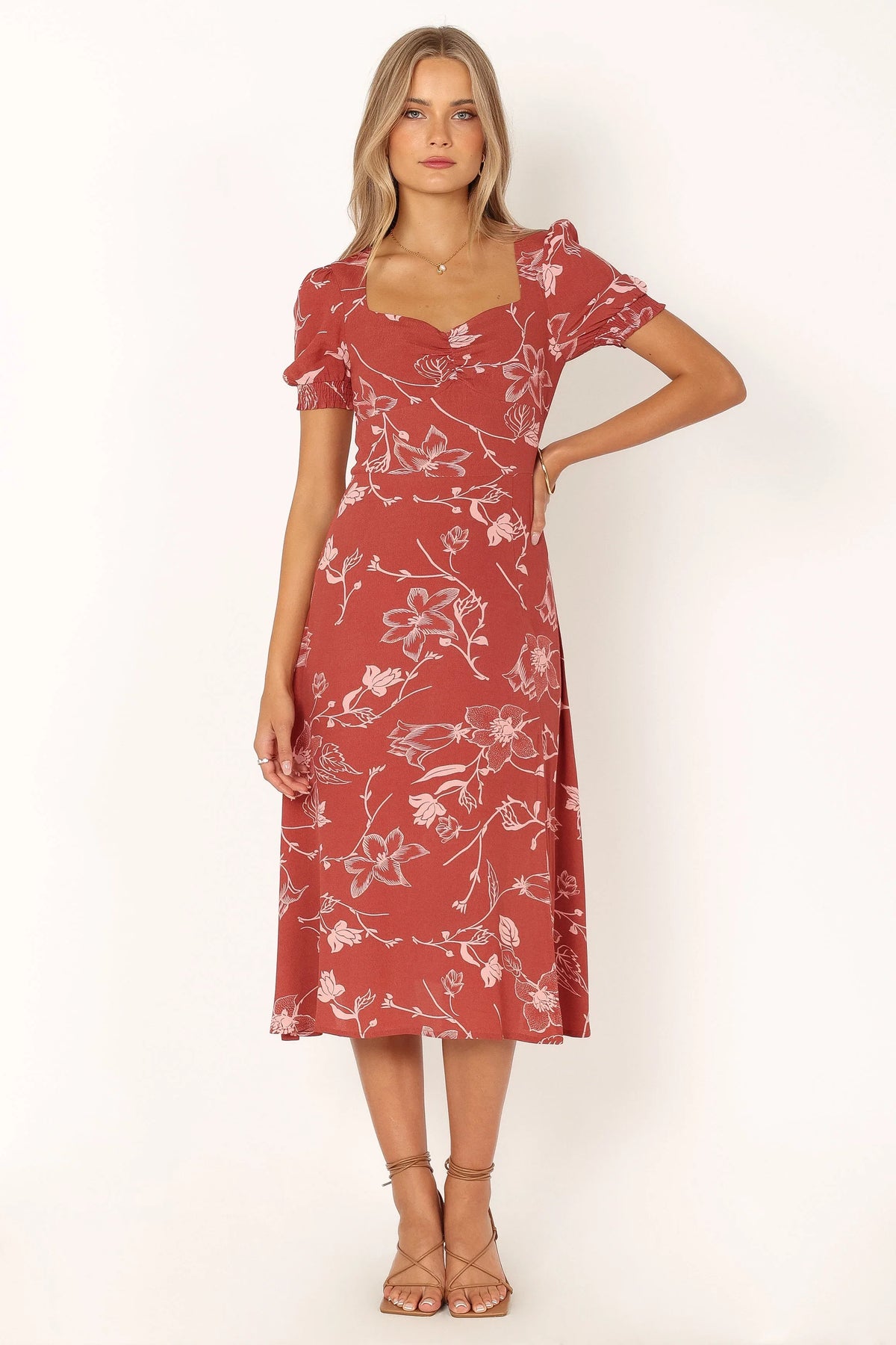 Franklin Dress Rust Floral