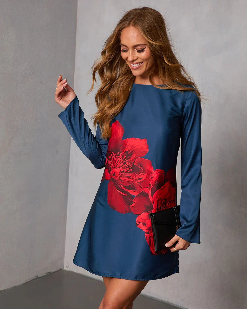 Understated Beauty Floral Shift Mini Dress