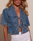 Mariah Front Tie Denim Top