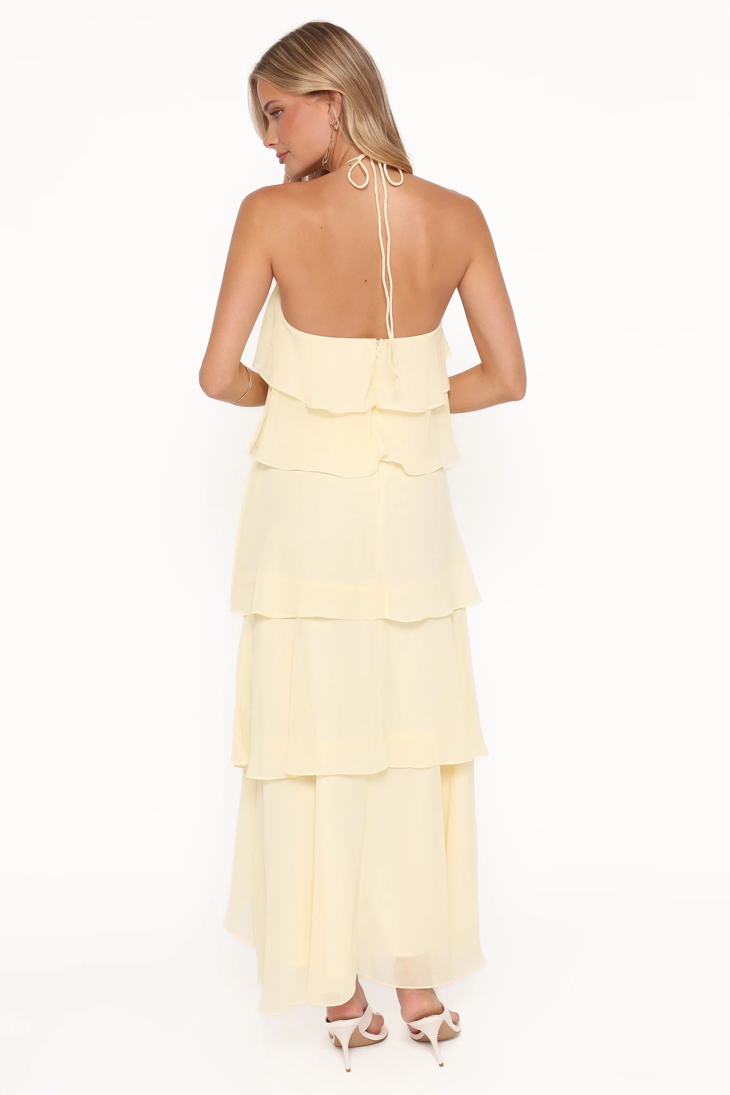 Jonia Halterneck Maxi Dress Butter Yellow