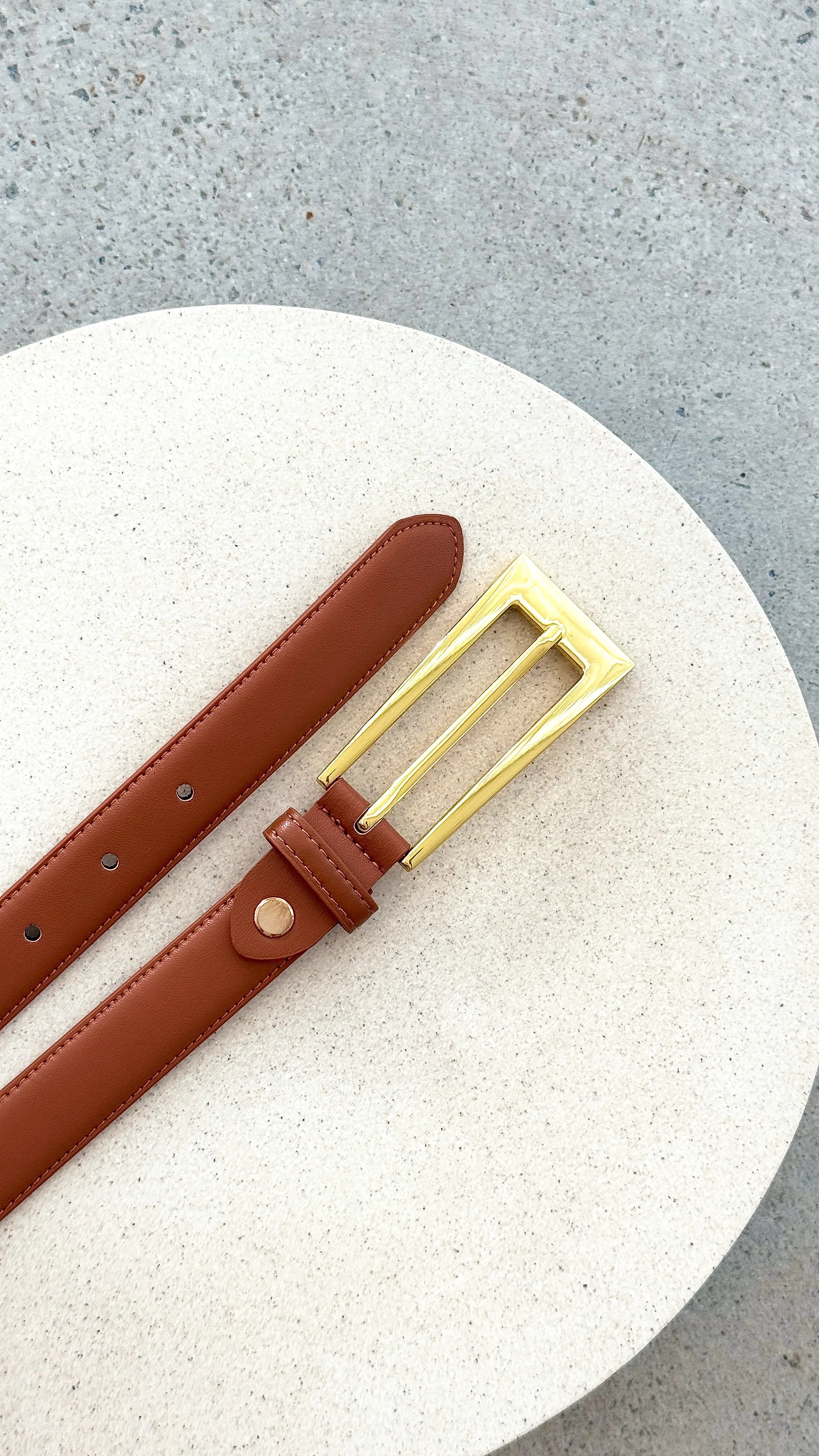 Stacey Belt Latte Gold