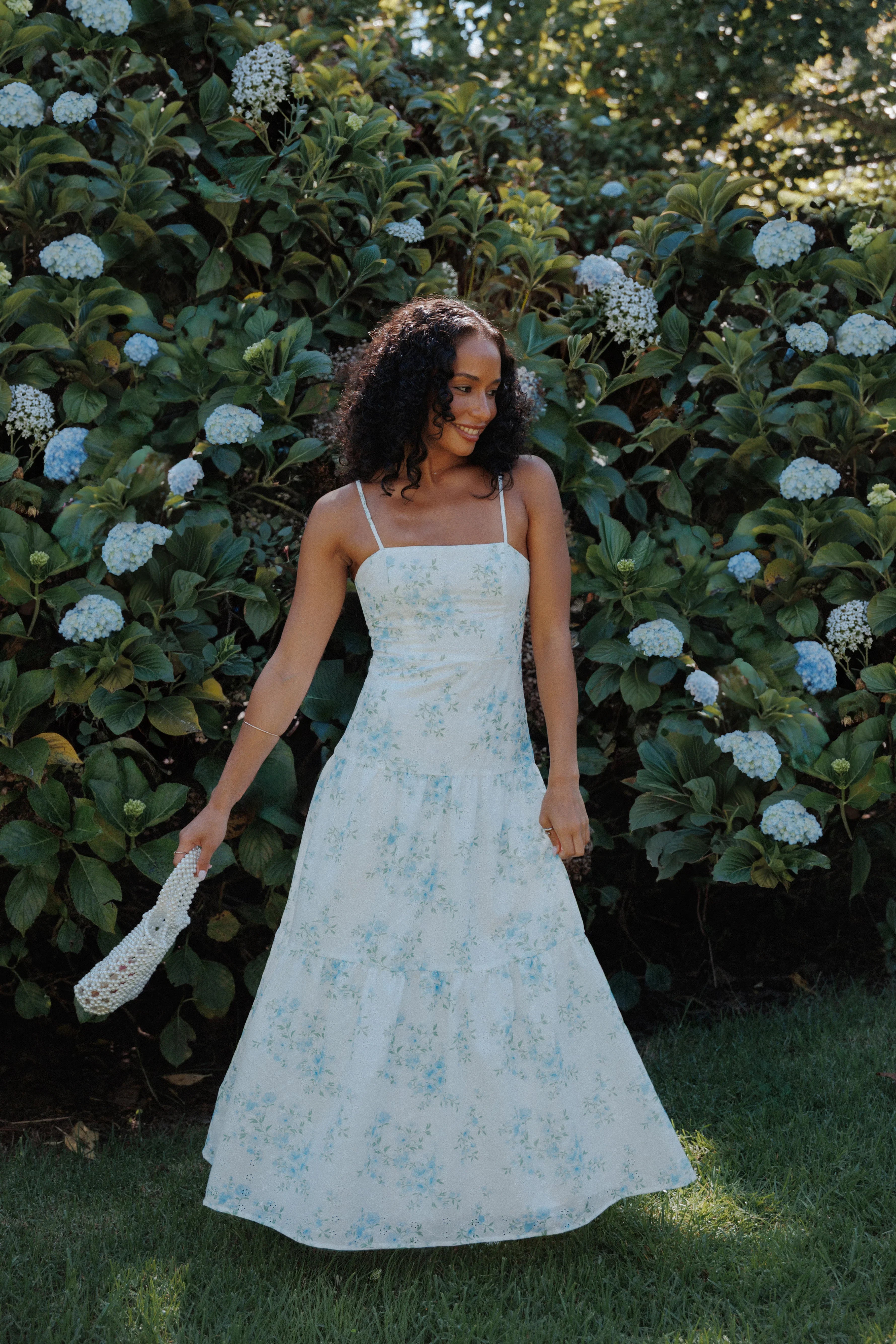 Botanique Midi Dress Blue Floral