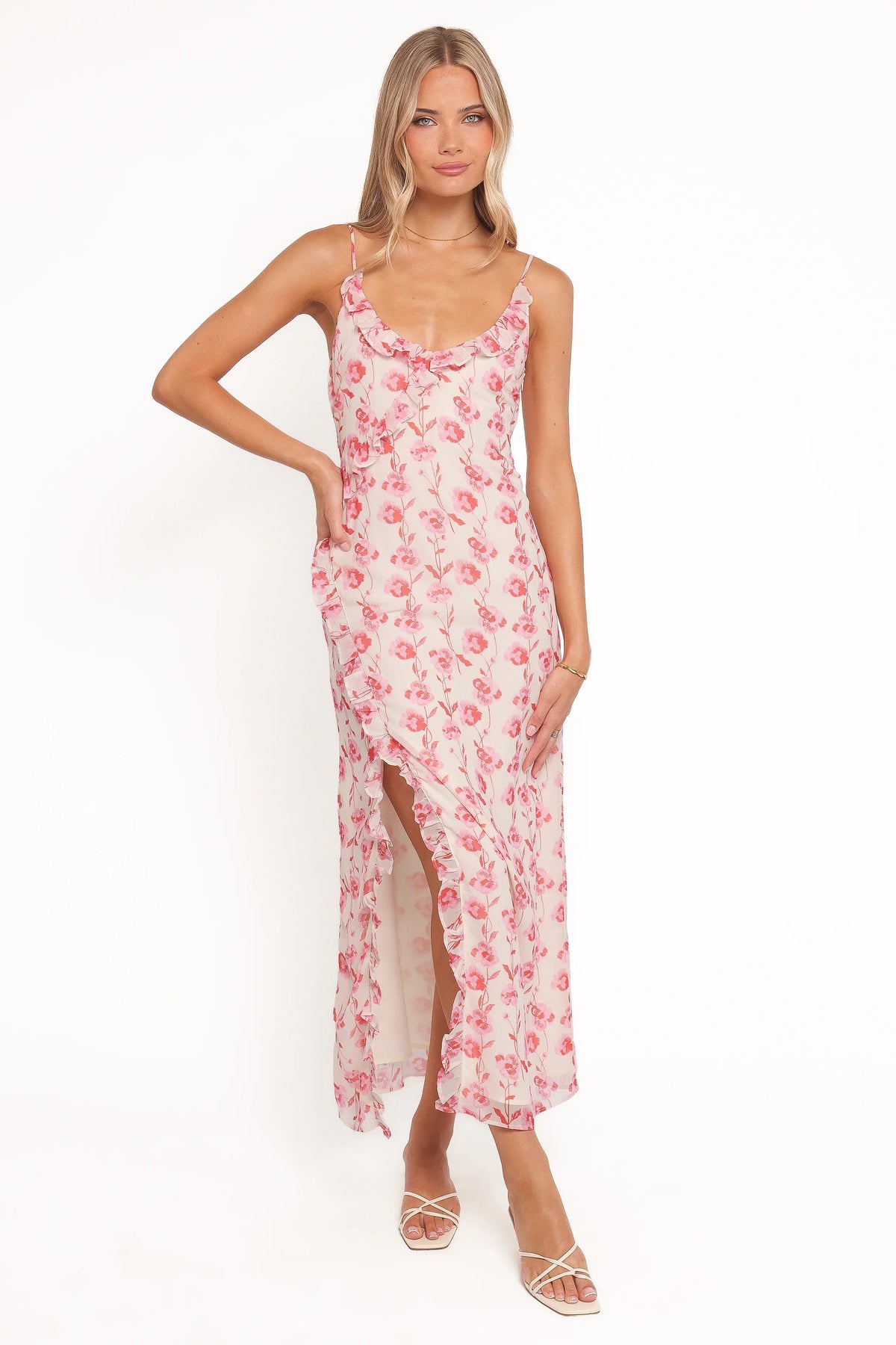 Charli Maxi Dress Pink Floral