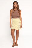 Palma Knit Mini Skirt Butter Yellow