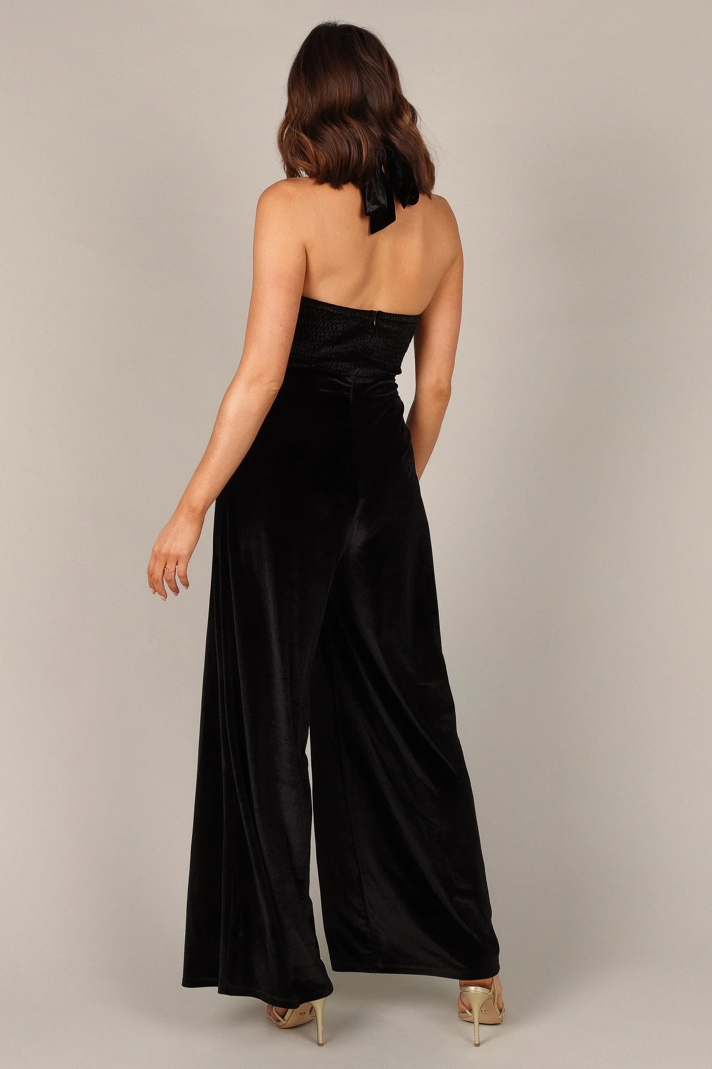 Aria Velvet Jumpsuit Black