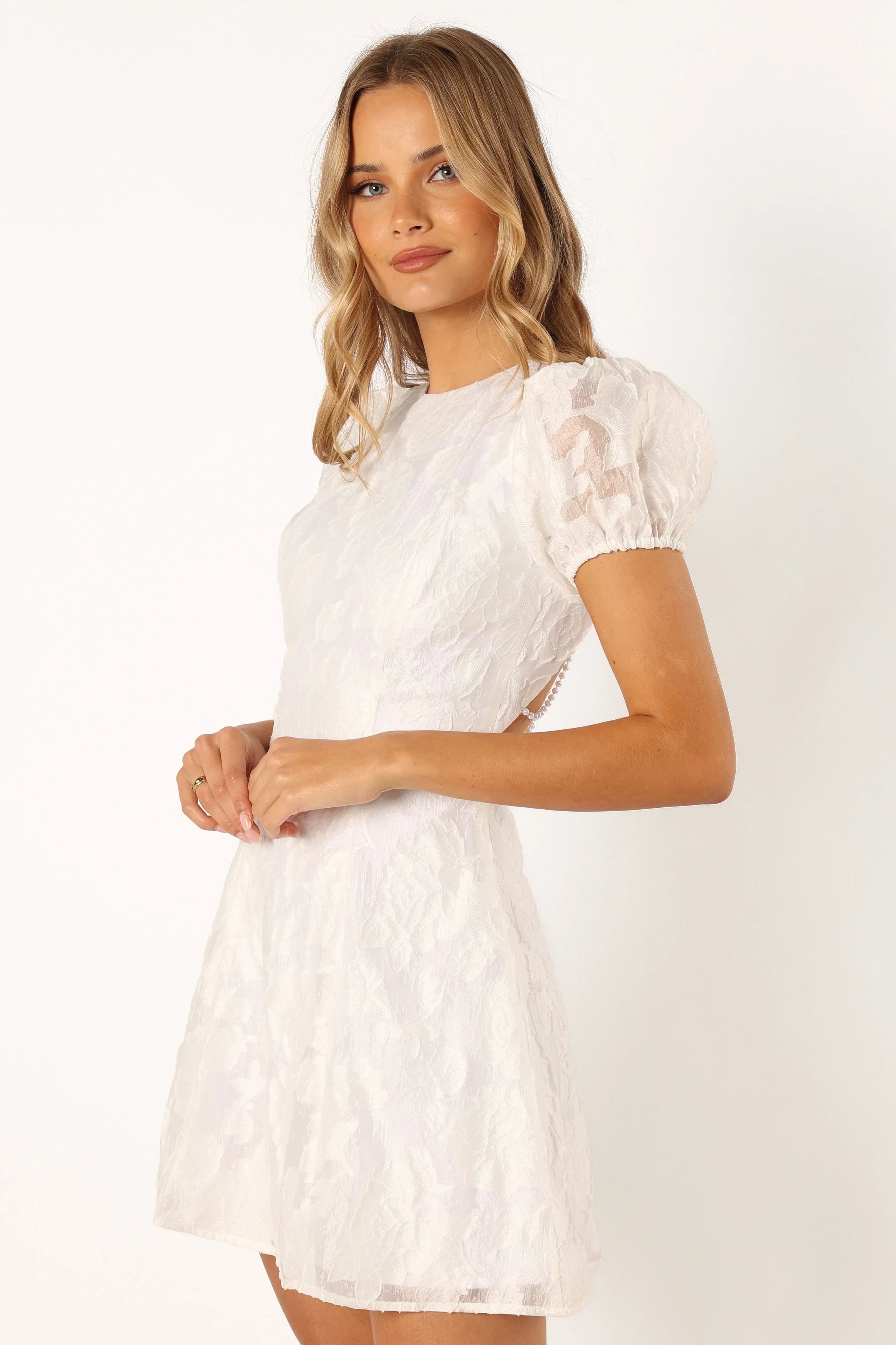 Kimmy Backless Mini Dress White