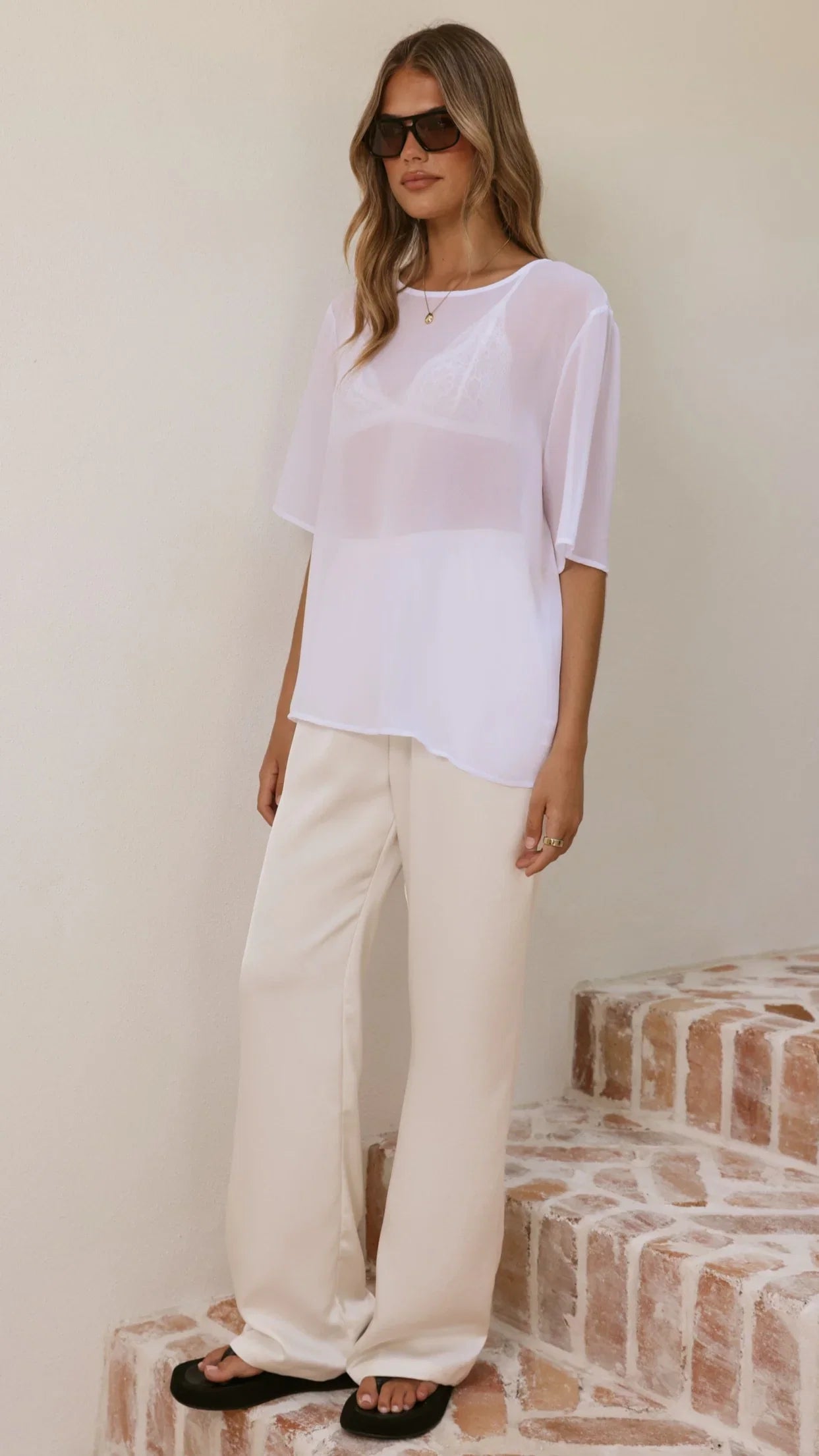 Davette Mesh T Shirt White