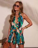 Nova Nights Printed Halter Neck Romper