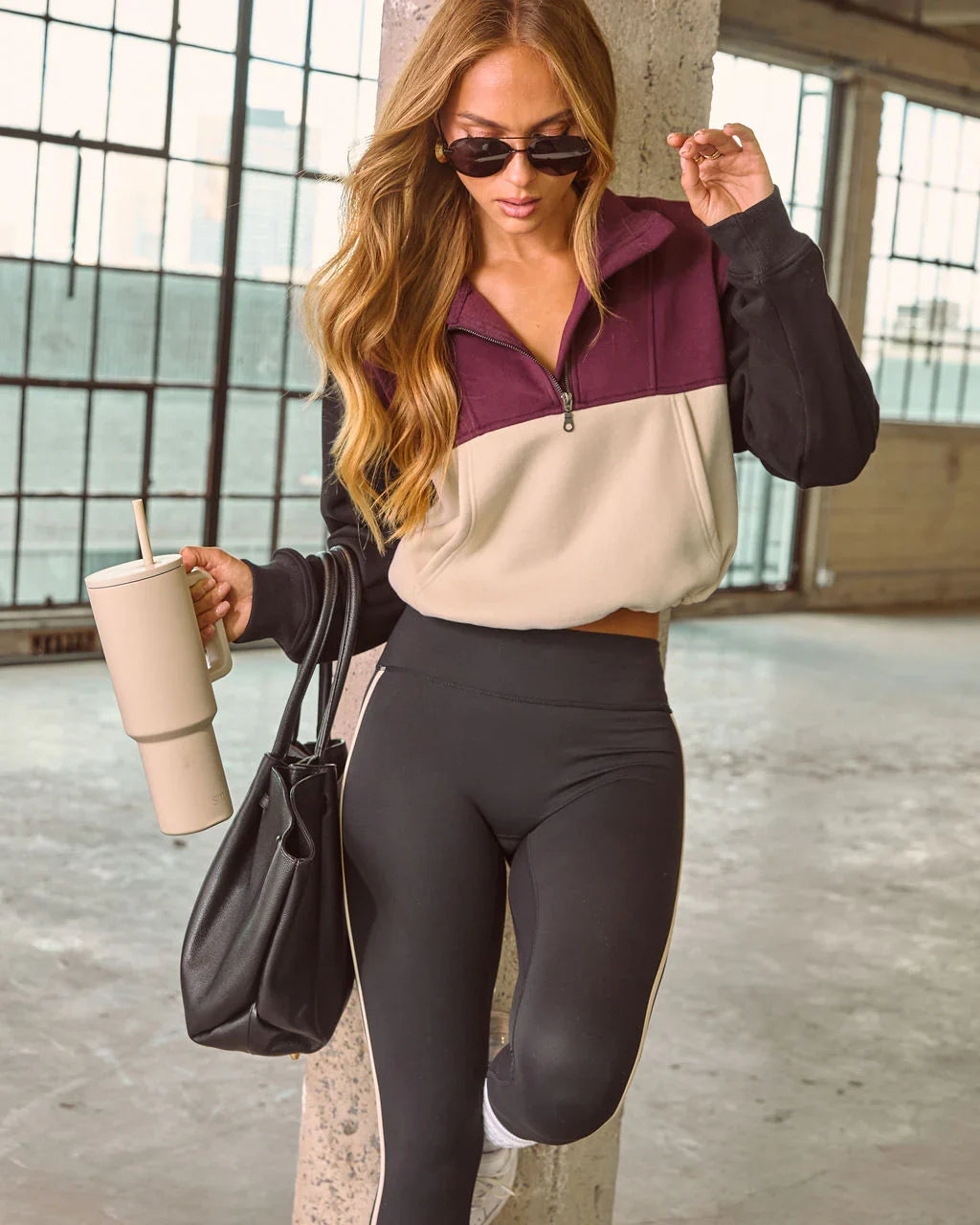 Cool Down Colorblock Half Zip Pullover