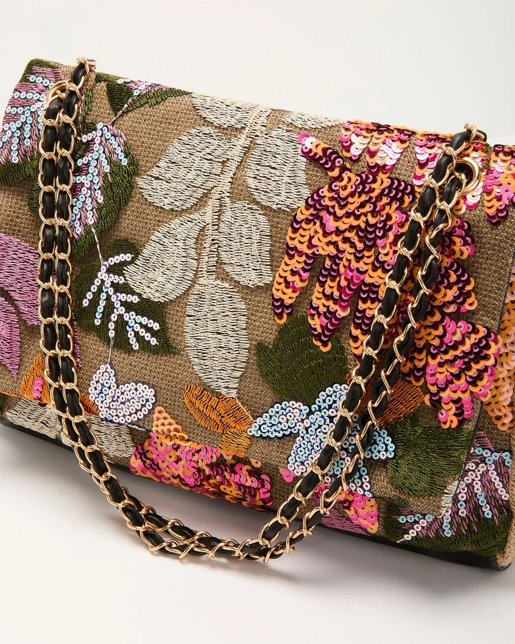Elenia Embroidered Shoulder Bag