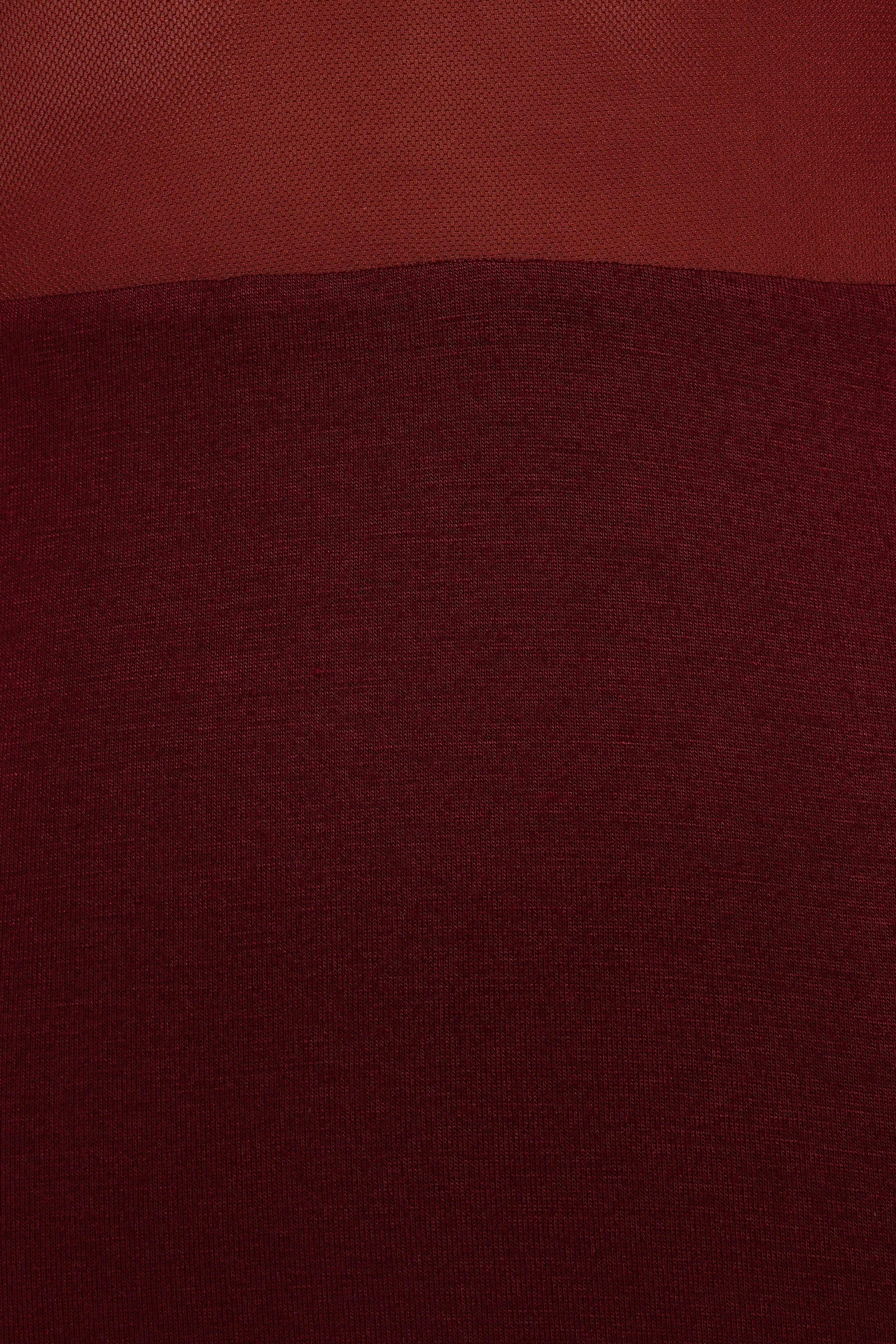 Farrow Long Sleeve Midi Dress Wine