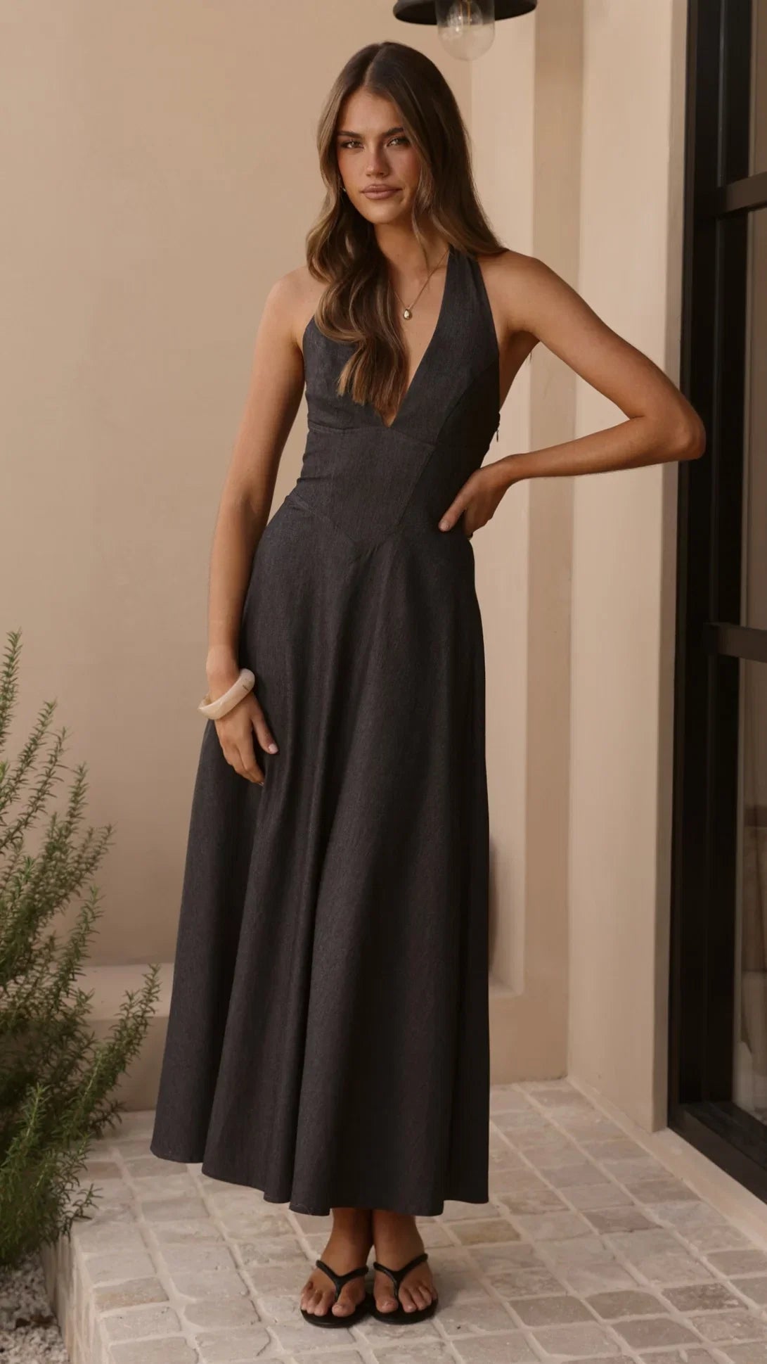 Skye Maxi Dress Steel Grey