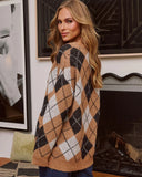 Chai Dream Argyle Cardigan