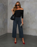 Stick With Me High Rise Cropped Wide Leg Jeans