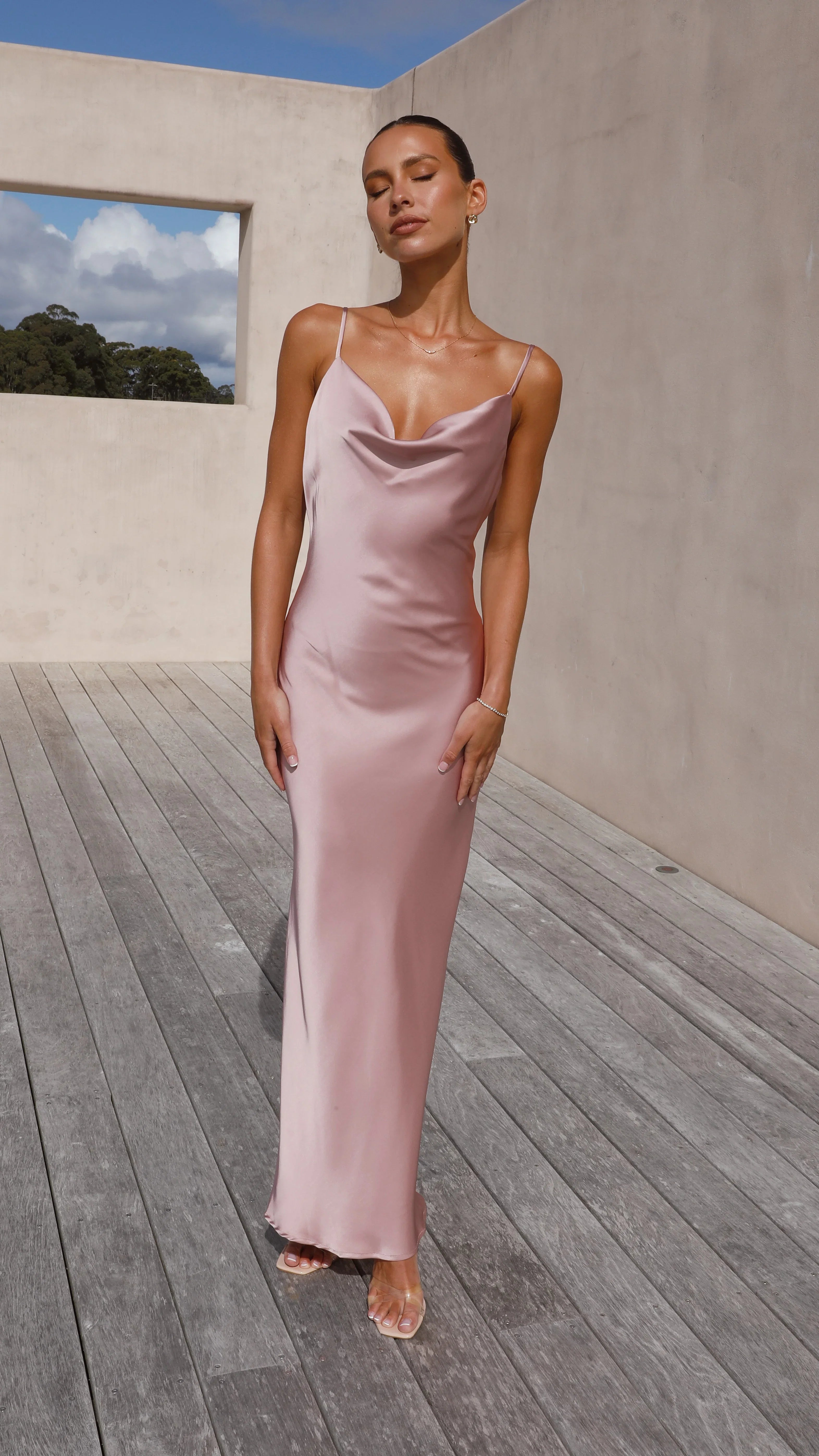 Willow Maxi Dress Dusty Pink