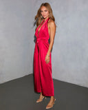 Reeves Satin Halter Jumpsuit