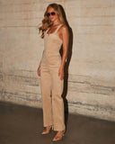 Zachary Corduroy Sleeveless Jumpsuit