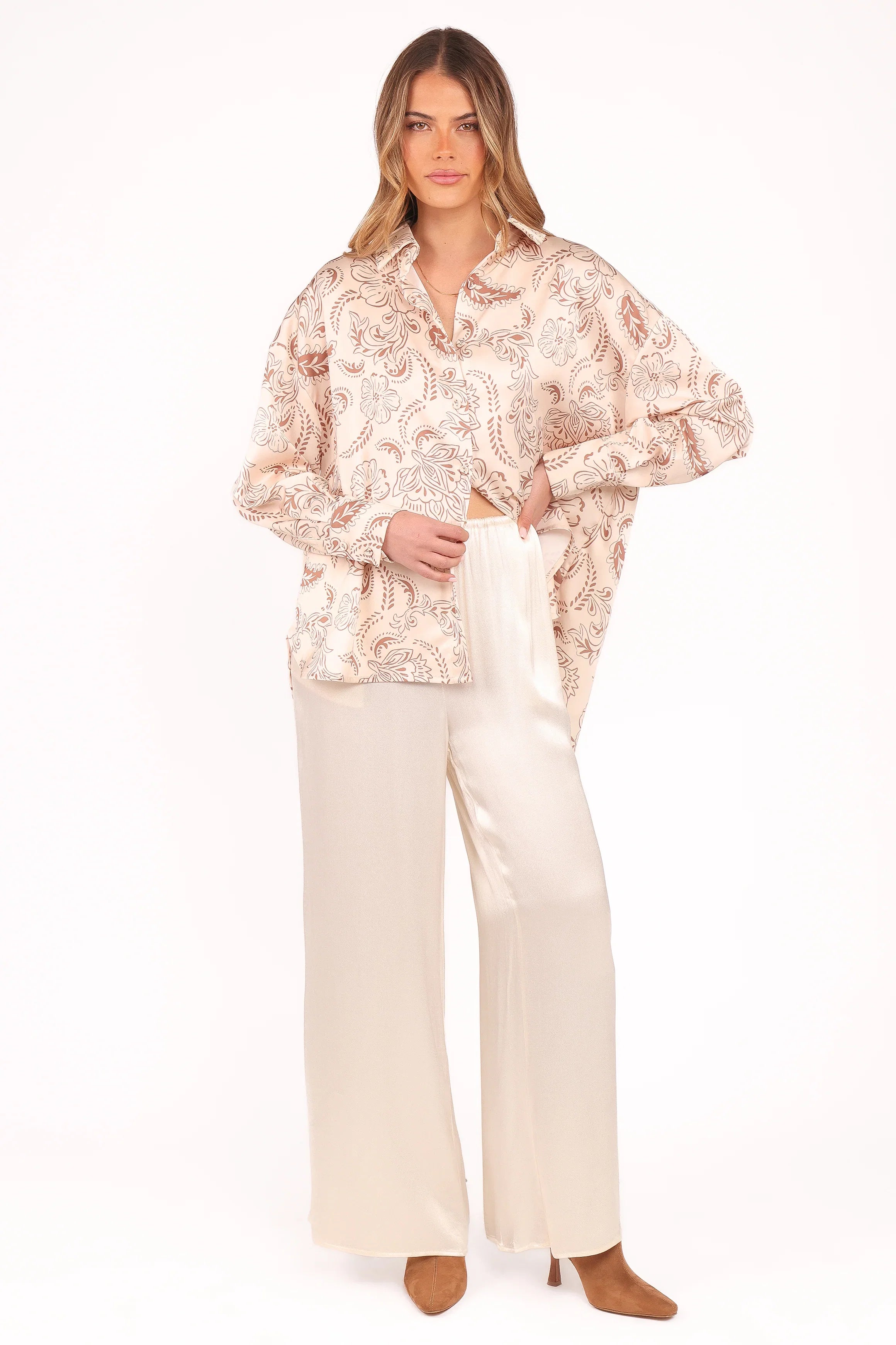 Rosalie Shirt Brown Paisley