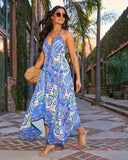 Grasse Border Print Maxi Dress
