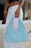 Cariane Shoulder Bag Baby Blue Faux Suede