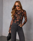 Braylen Mesh Mock Neck Bodysuit
