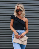 Kemsley Cotton One Shoulder Bodysuit