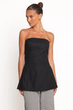 Giovana Strapless Top Black