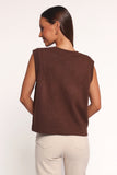 Weston Knit Vest Dark Chocolate