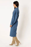 Kocoa Long Sleeve Midi Dress Denim