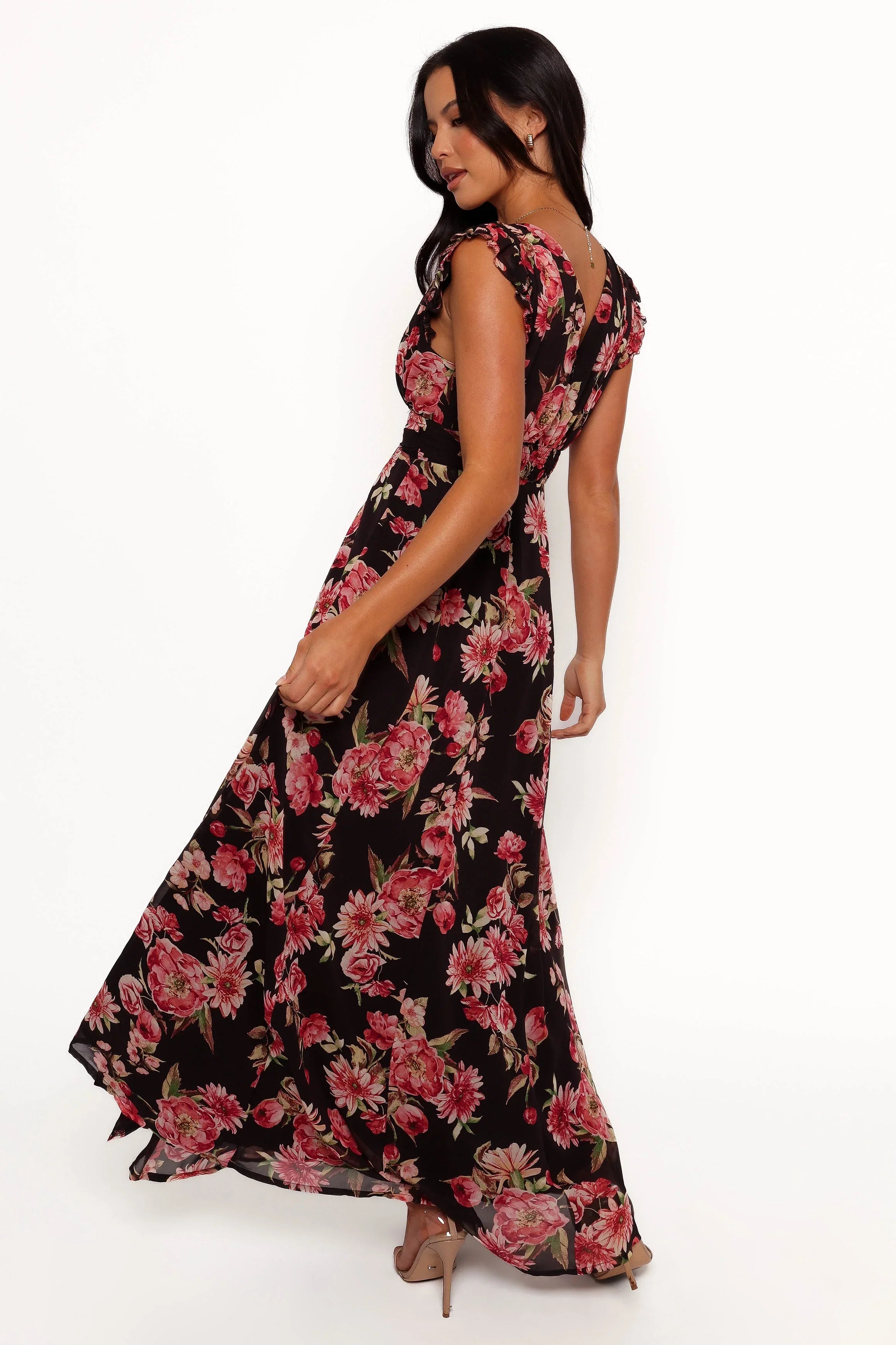Aldo Maxi Dress Black Floral