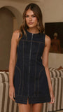 Sharni Mini Dress Dark Denim