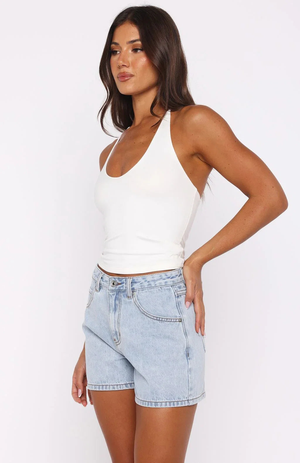 Maddy Denim Shorts Mid Blue
