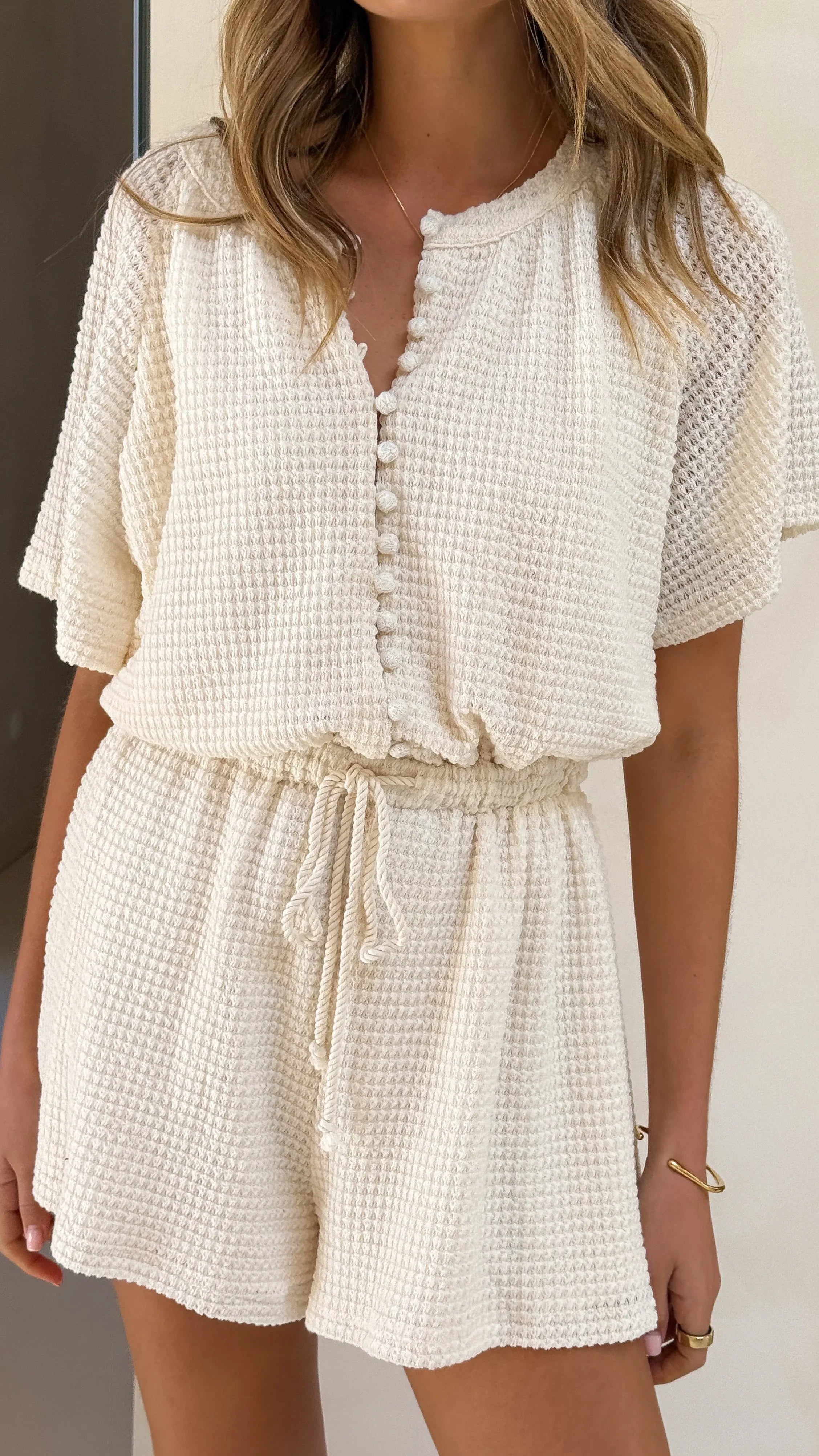 Loula Playsuit Cream